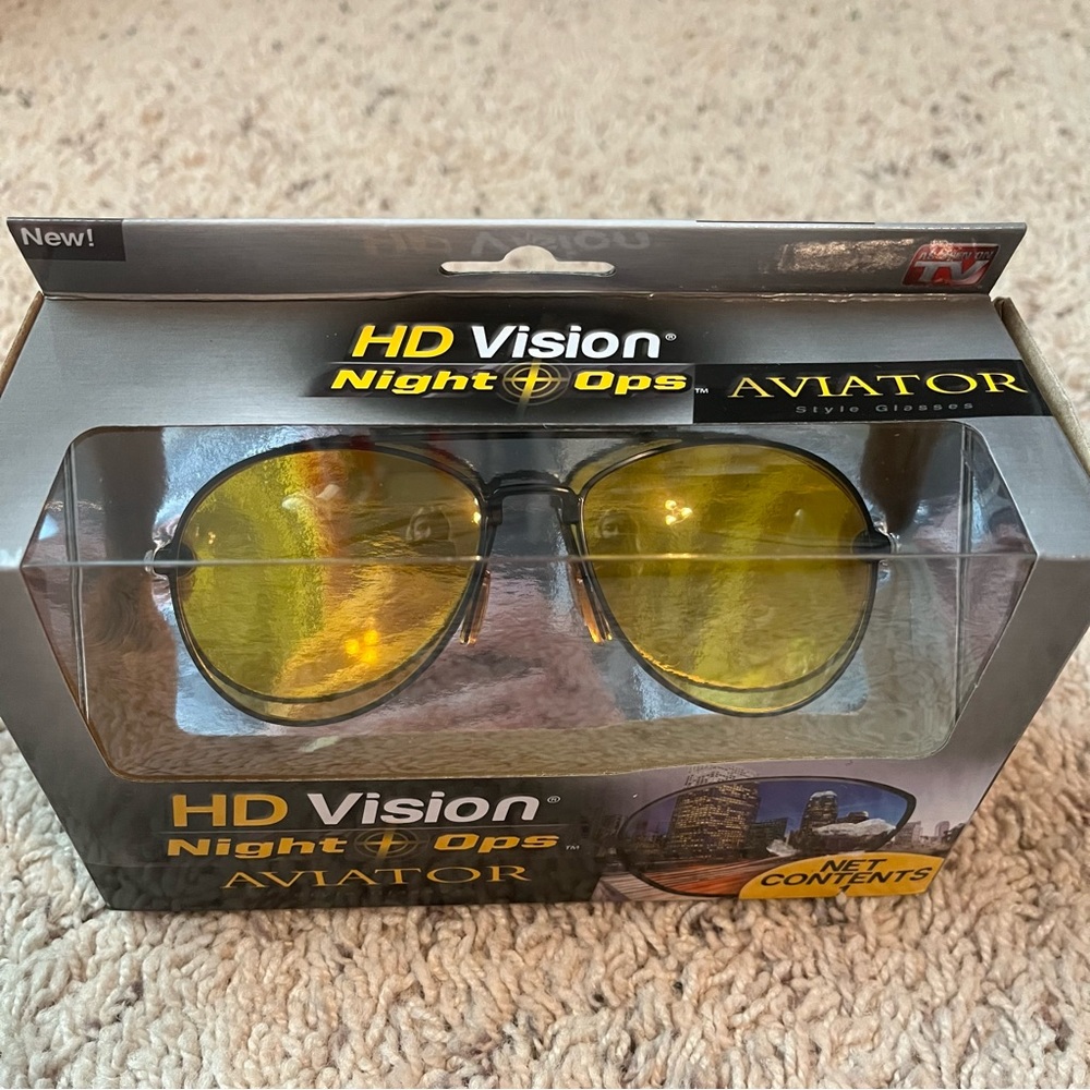 HD Vision Night Ops Aviator Style Glasses
